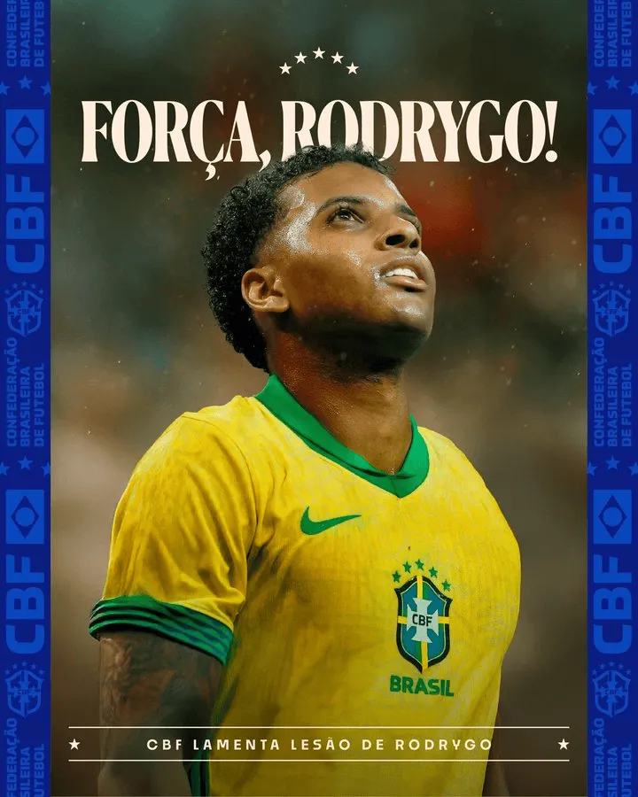 天博体育官方网站-无缘世界杯！巴西官方：对罗德里戈表示支持，早日重返赛场